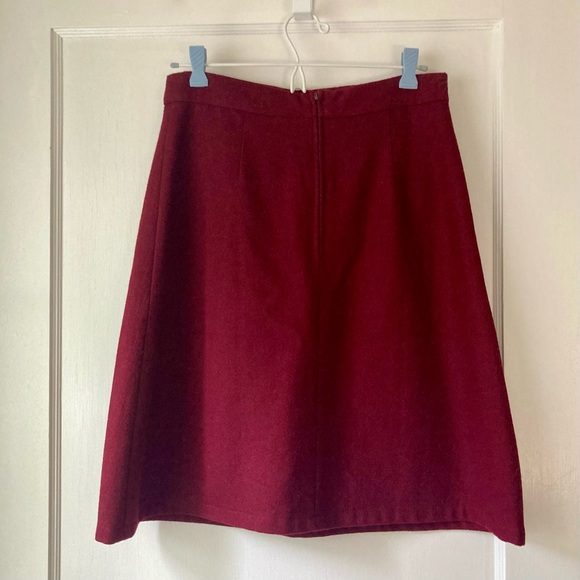ModCloth Red Wool Skirt - Picture 3 of 6